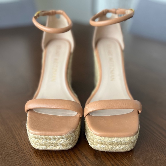 Stuart Weitzman Nude Wedge Espadrilles - Picture 3 of 9